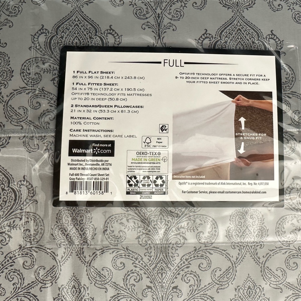 Gray Sheet Set - 600 Thread Count